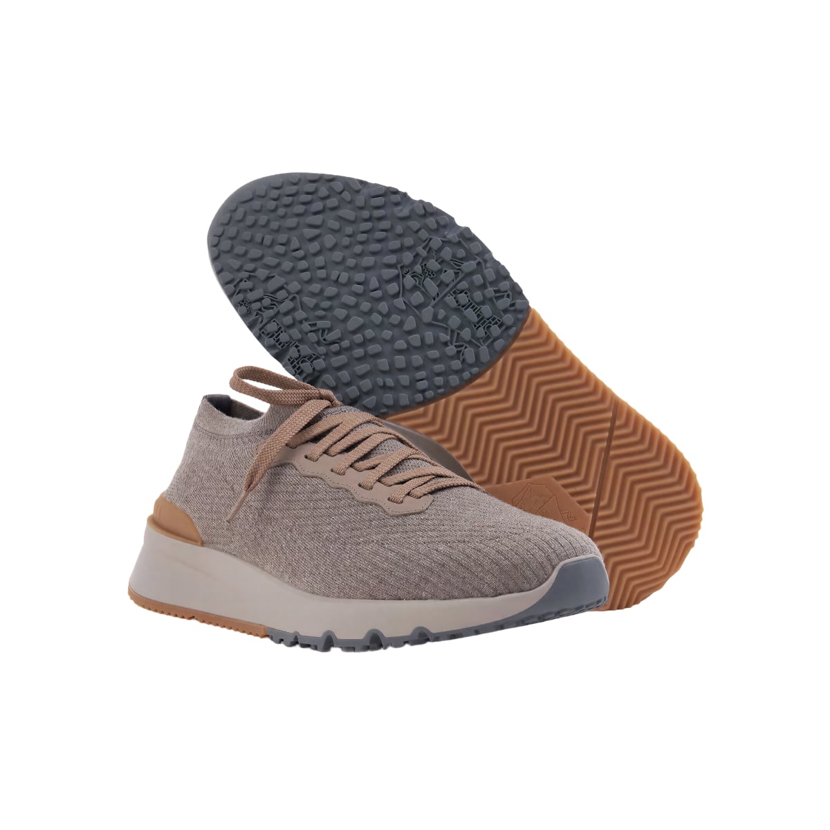 Knitted Sneakers Wool Light Brown