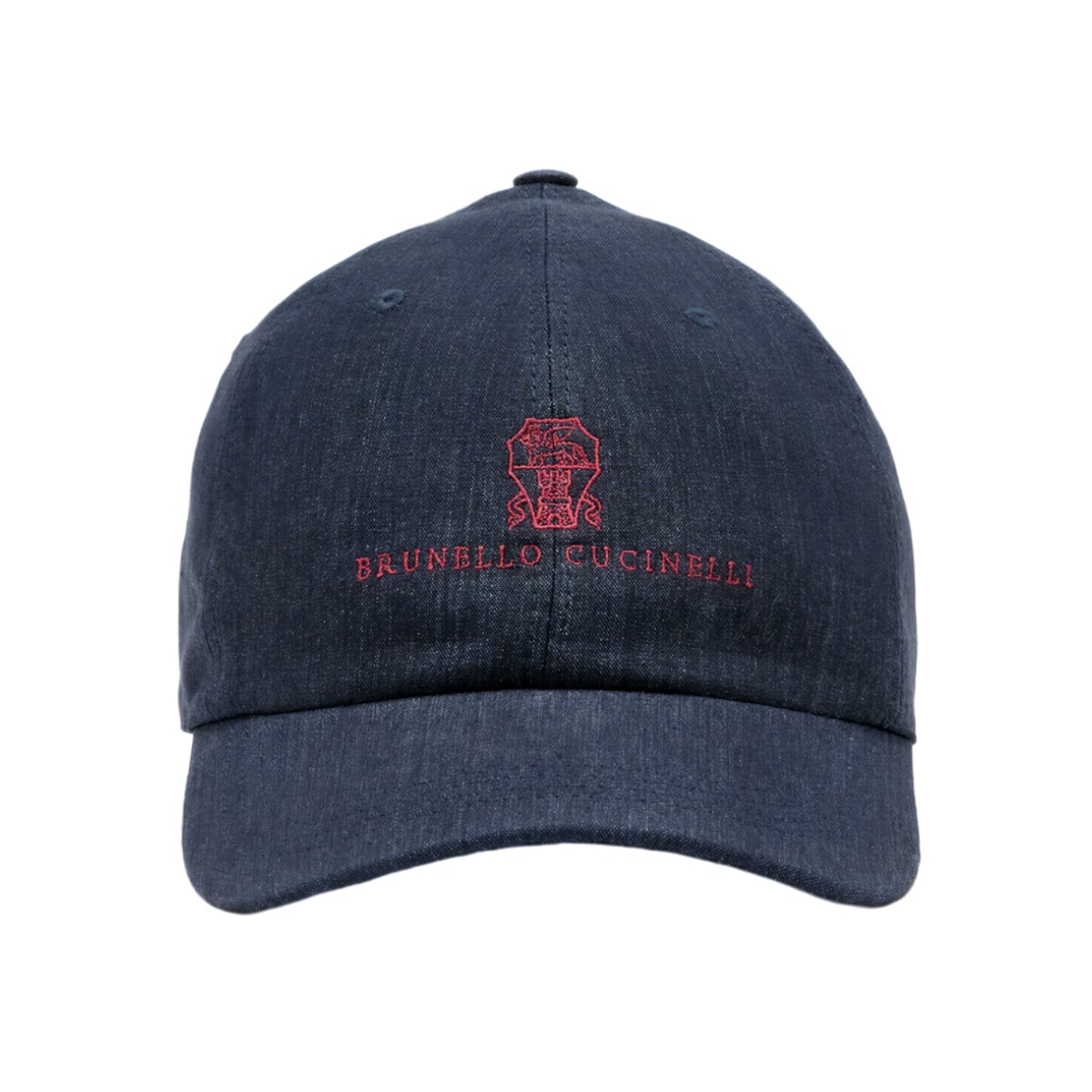 Embroidery Logo Baseball Cap Navy Blue-Brunello Cucinelli