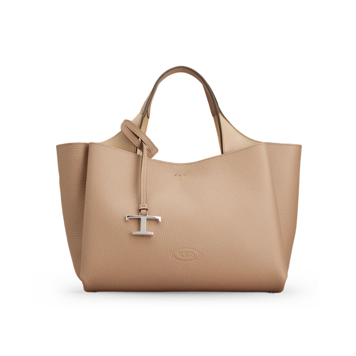 Mini T Timeless Pendant Bag Leather Natural-Tod's