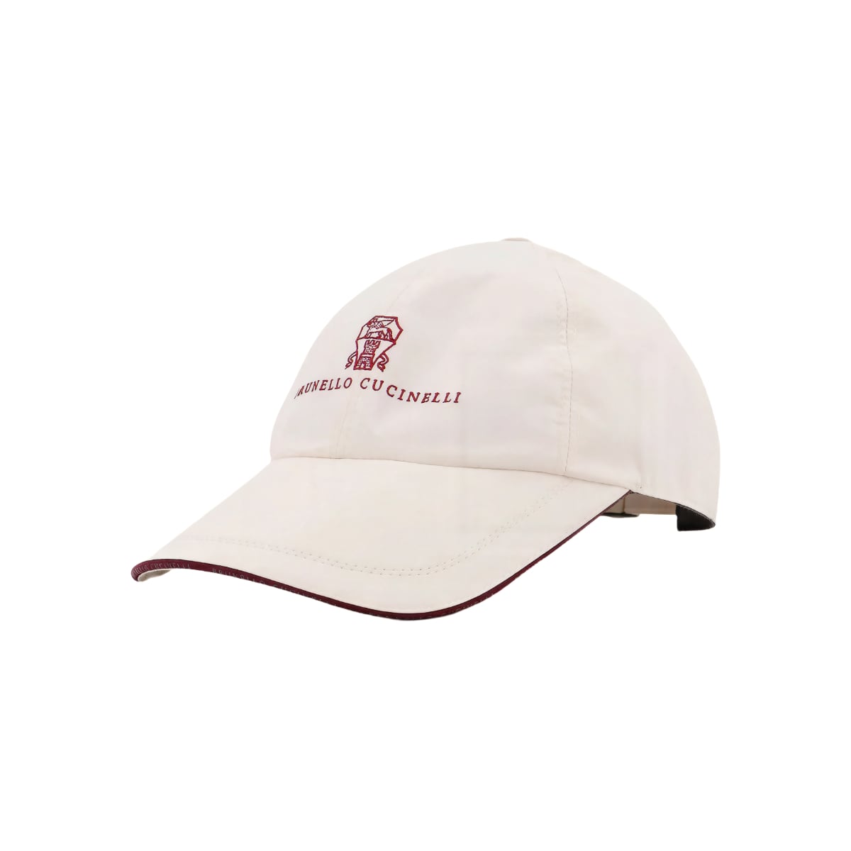 Embroidery Logo Nylon Cap Off White