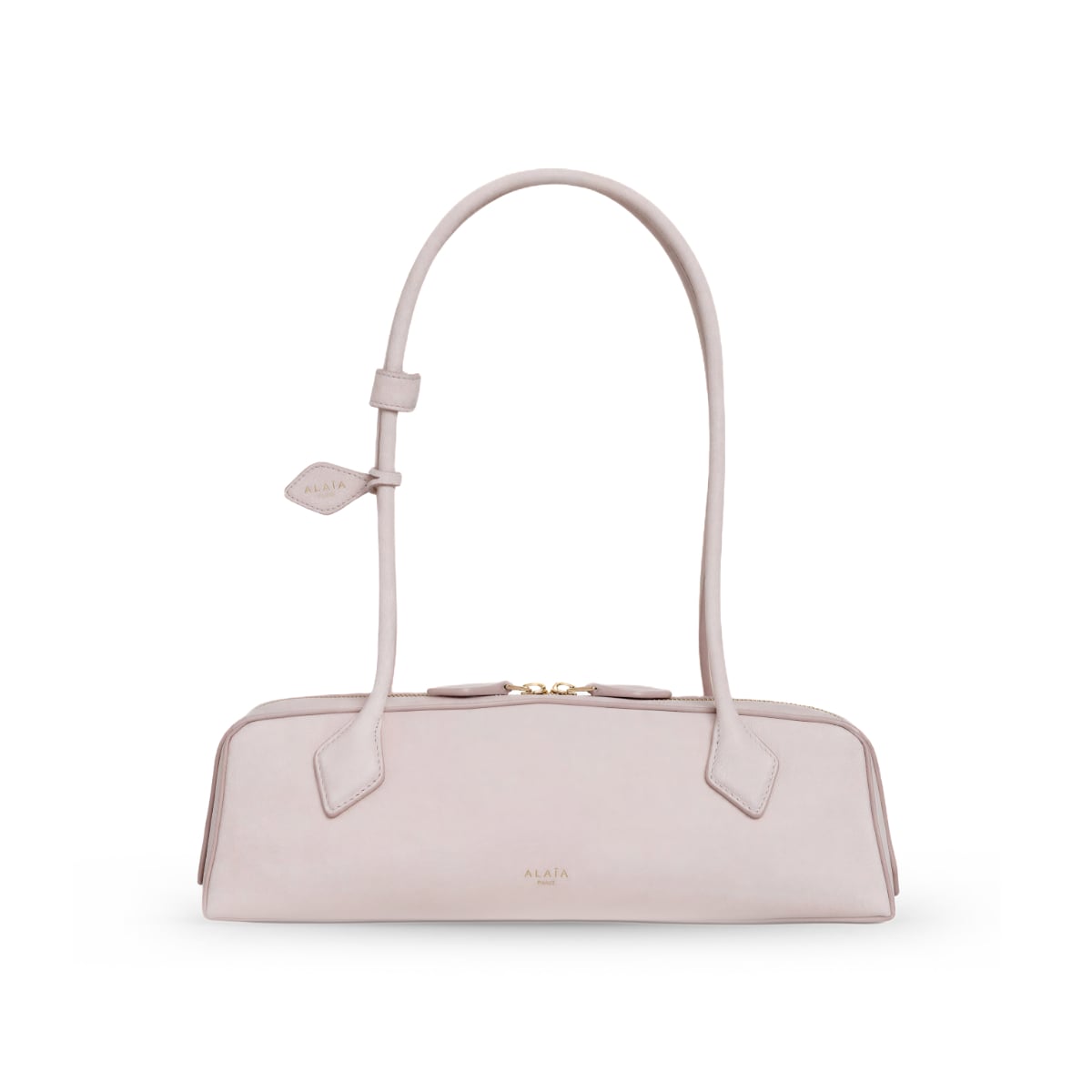 Le Teckel Medium Bag Leather Powder Pink-Alaïa