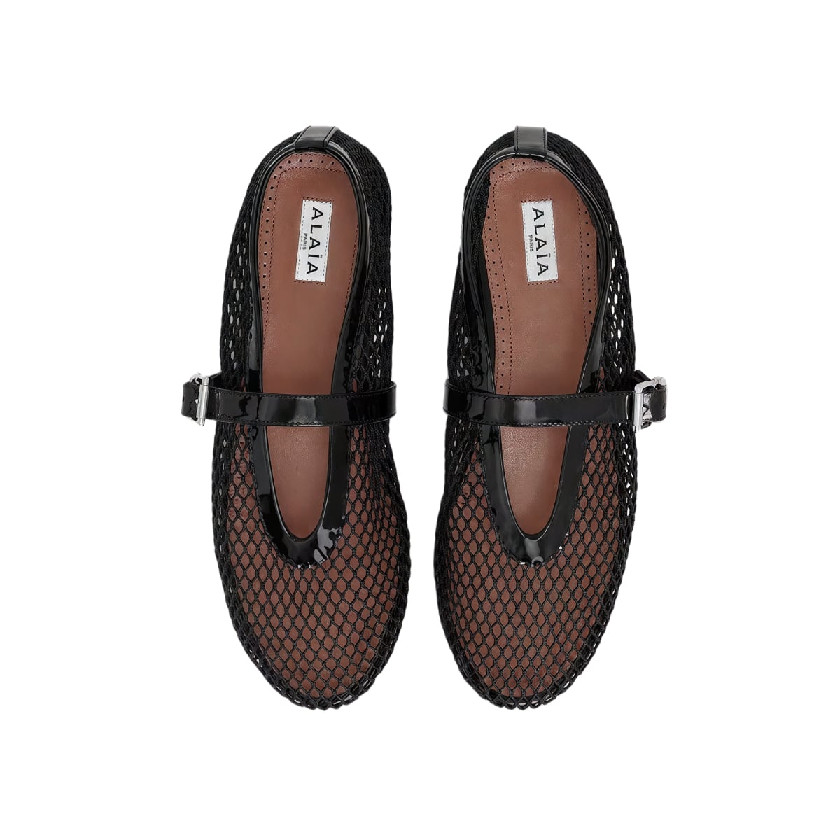 Ballet Fishnet Flats Black