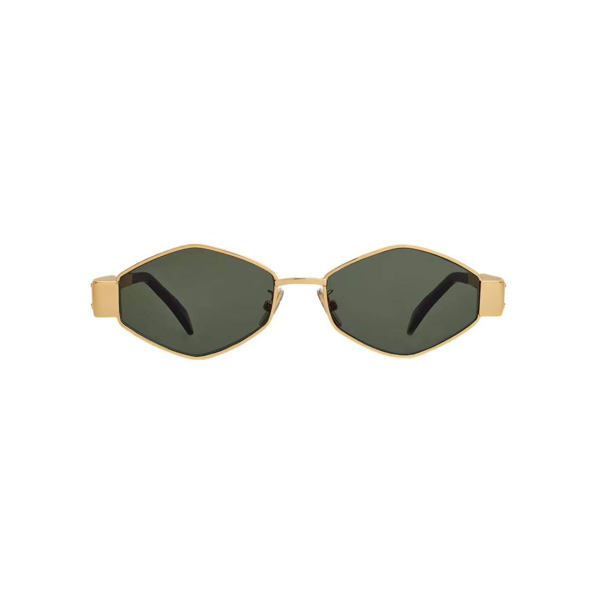 Triomphe Metal 02 Sunglasses in Metal Green Lense GHW-Celine