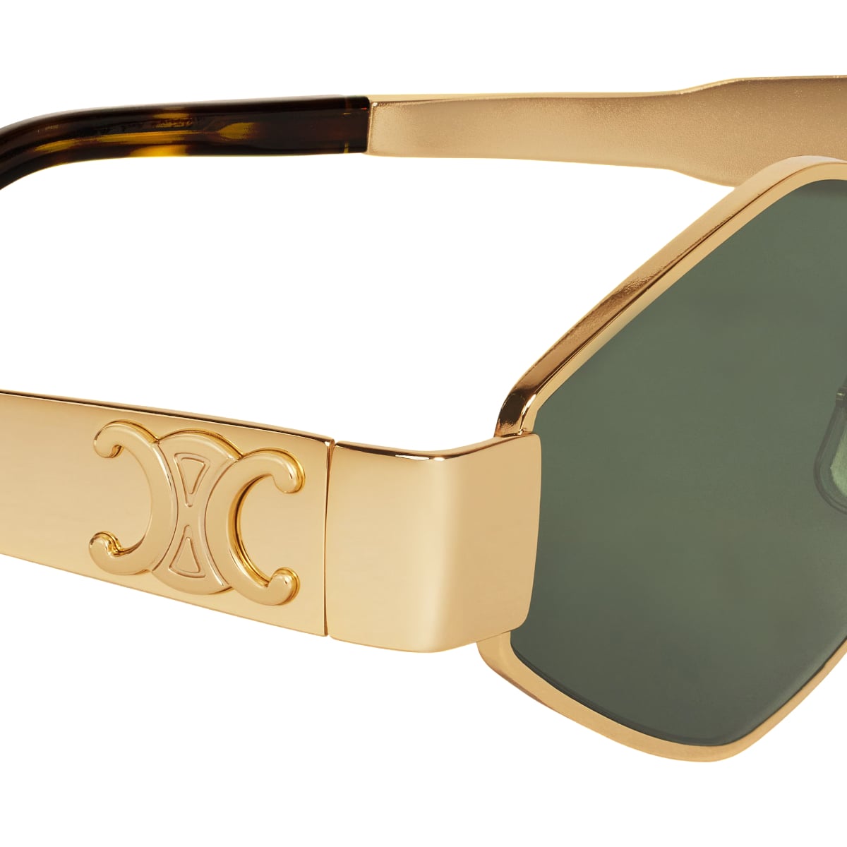 Triomphe Metal 02 Sunglasses in Metal Green Lense GHW