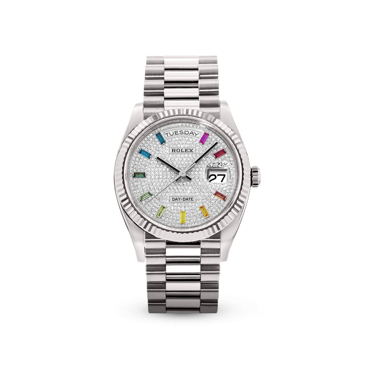 Day-Date 36 128239A Rainbow Pave-Rolex