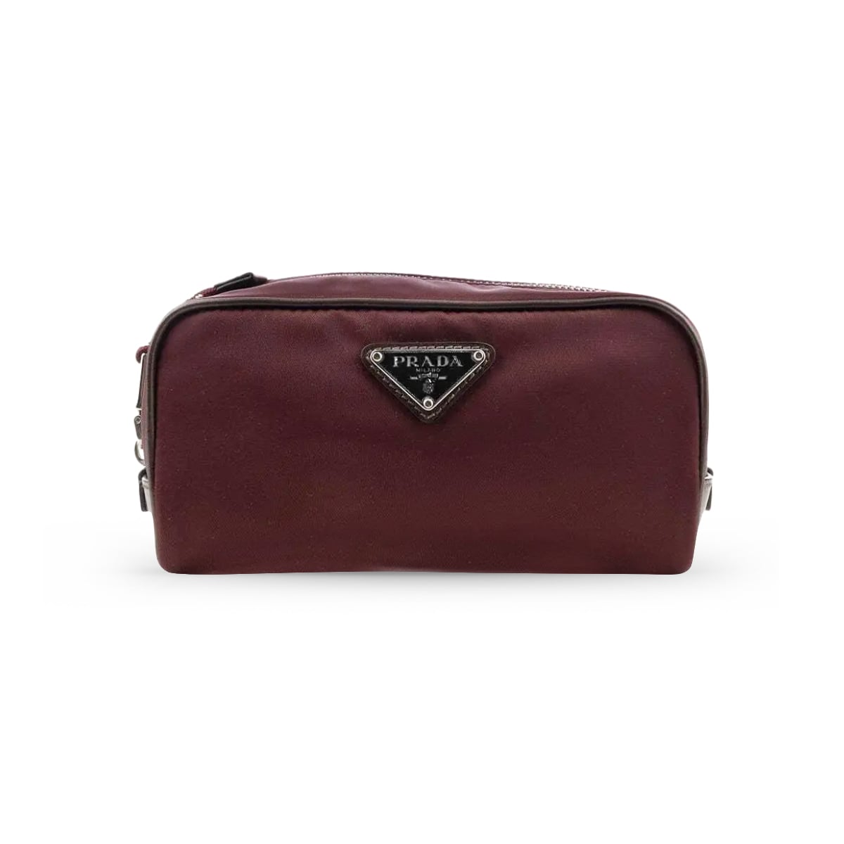 Nylon Leather Pouch Red-Prada