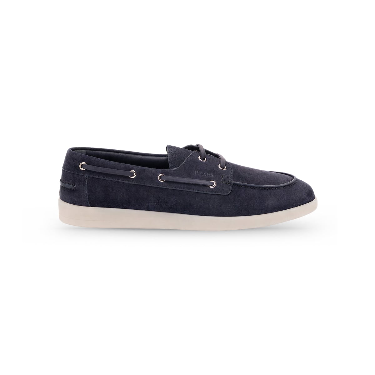 Boat Suede Loafers Blue-Prada