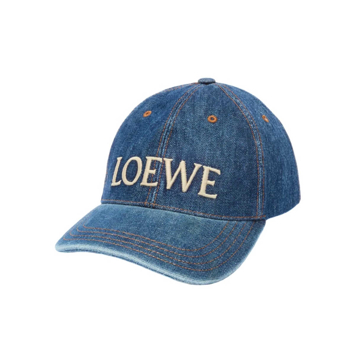 Logo Embroidery Cap Denim Blue