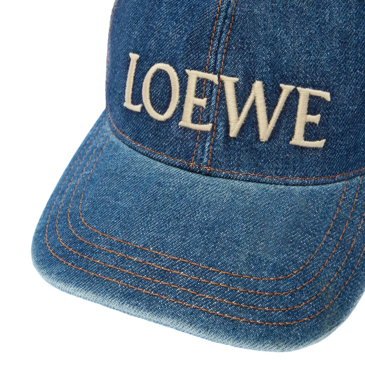 Logo Embroidery Cap Denim Blue
