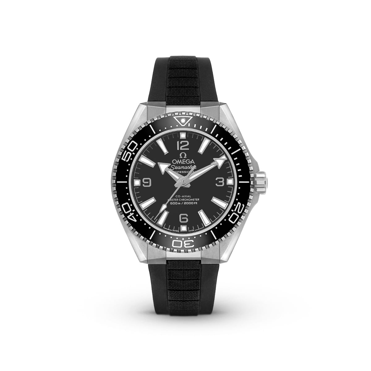 Seamaster Planet Ocean 600M 21732422101001 Black Dial, Rubber Strap-Omega