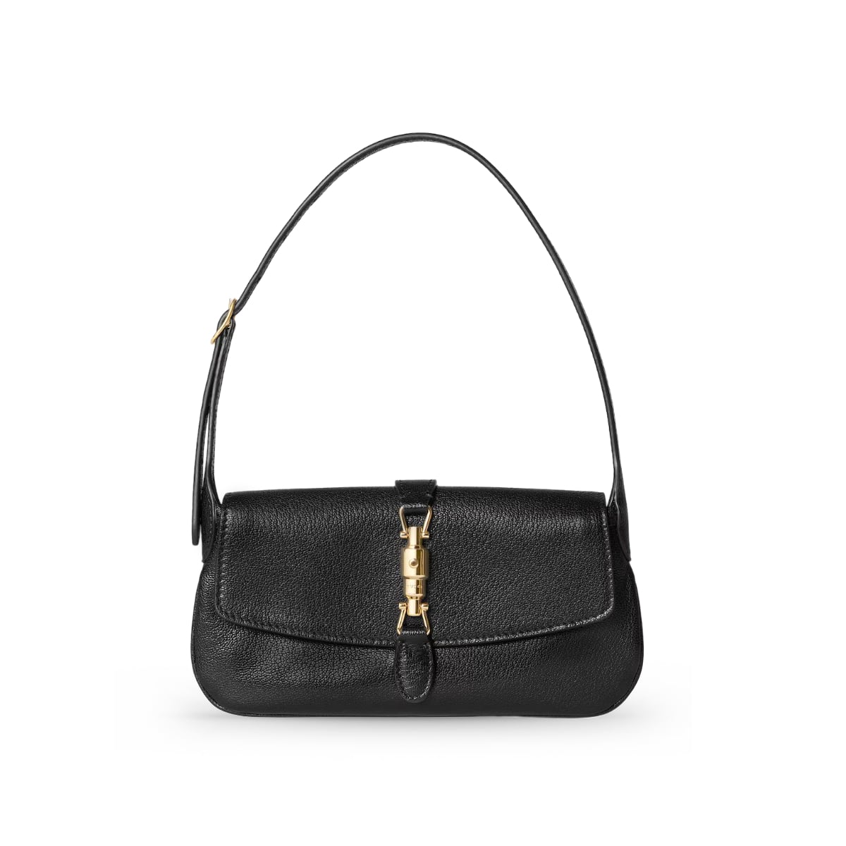 Jackie Small Shoulder Bag Leather Black LGHW-Gucci