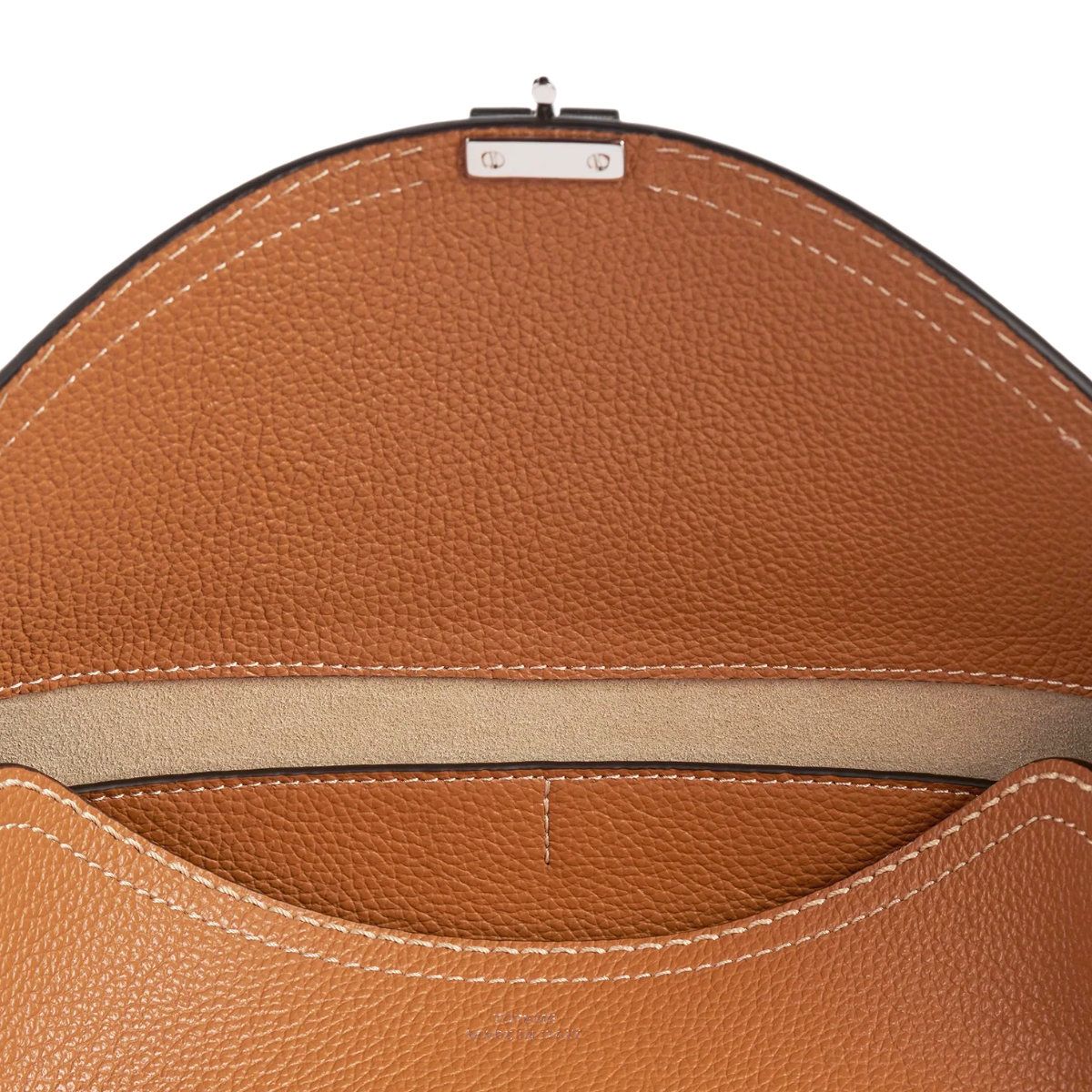 T-Lock Grained Leather Shoulder Bag Tan