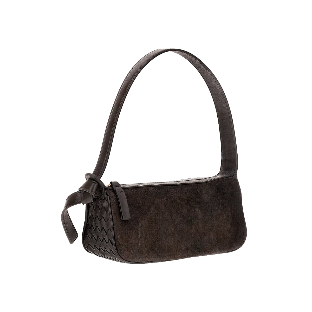 Nodo Suede Shoulder Bag Espresso