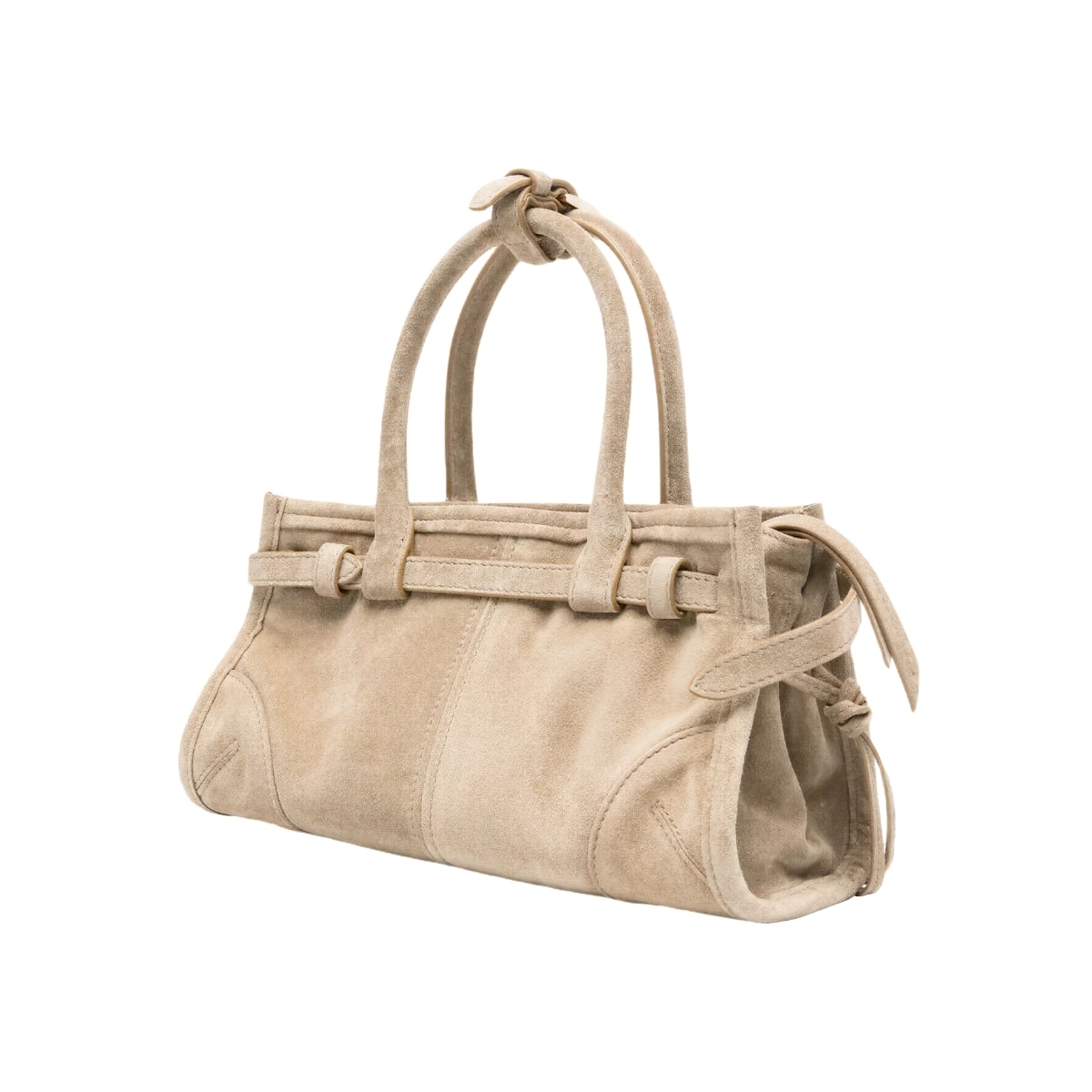 Bonnie Mini Suede Handbag Beige