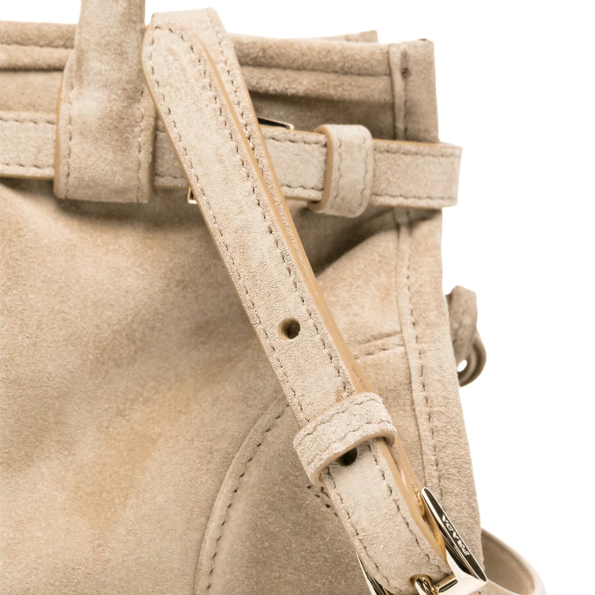 Bonnie Mini Suede Handbag Beige
