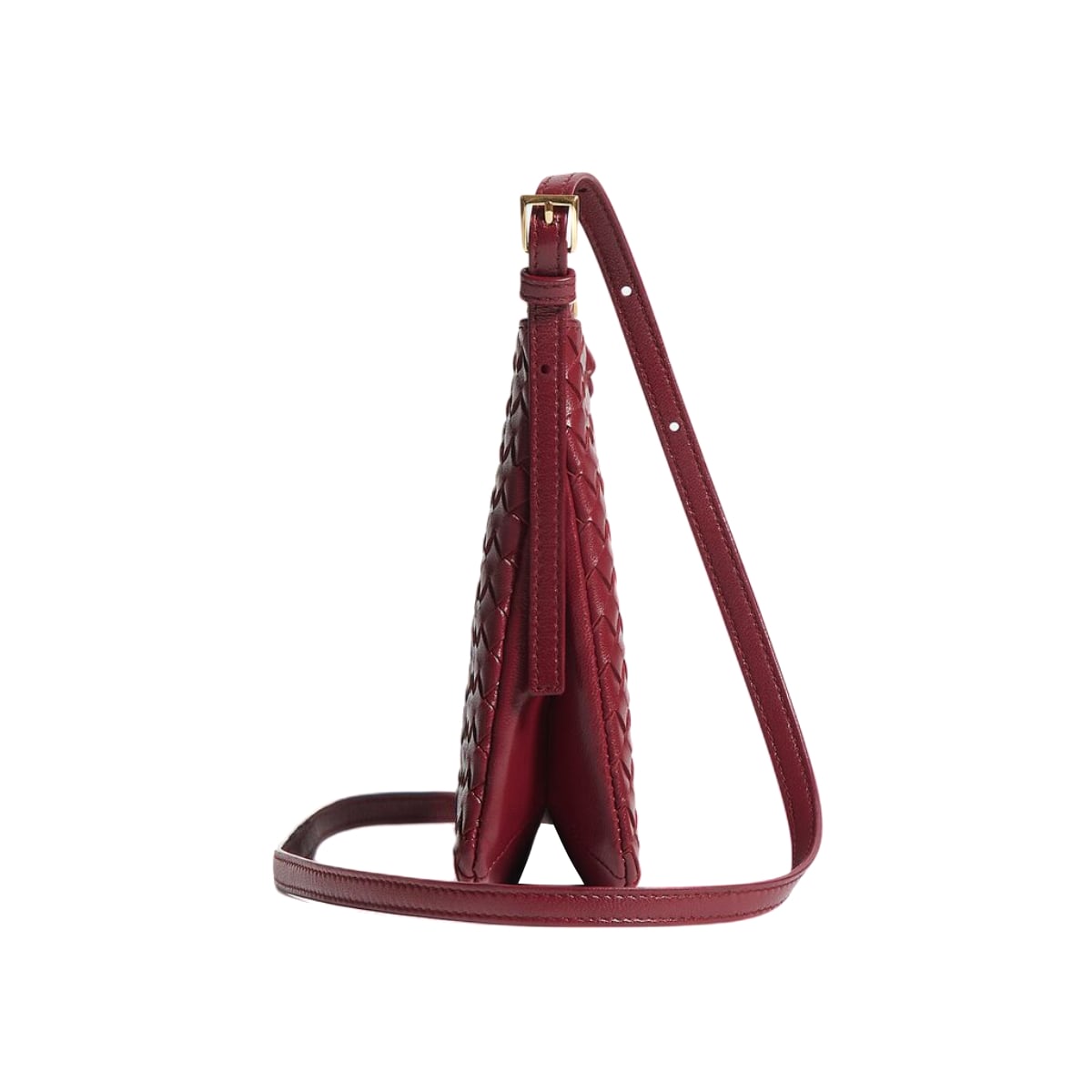 Intrecciato Piccolo Medium Pouch Lava Red