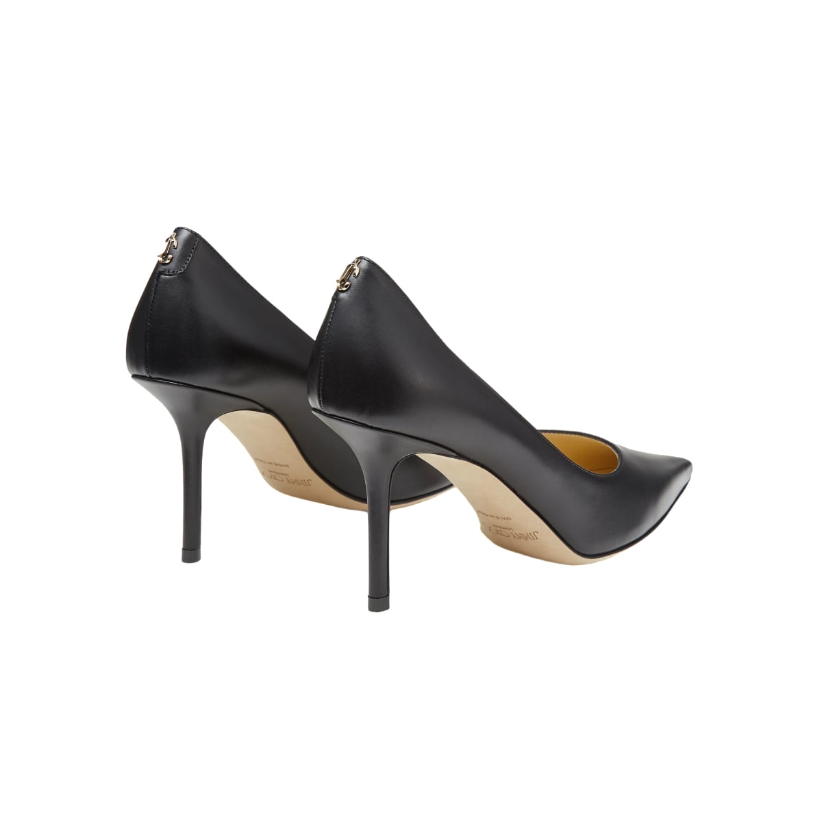 Love 85 Calfskin Leather Pump JC Emblem Black