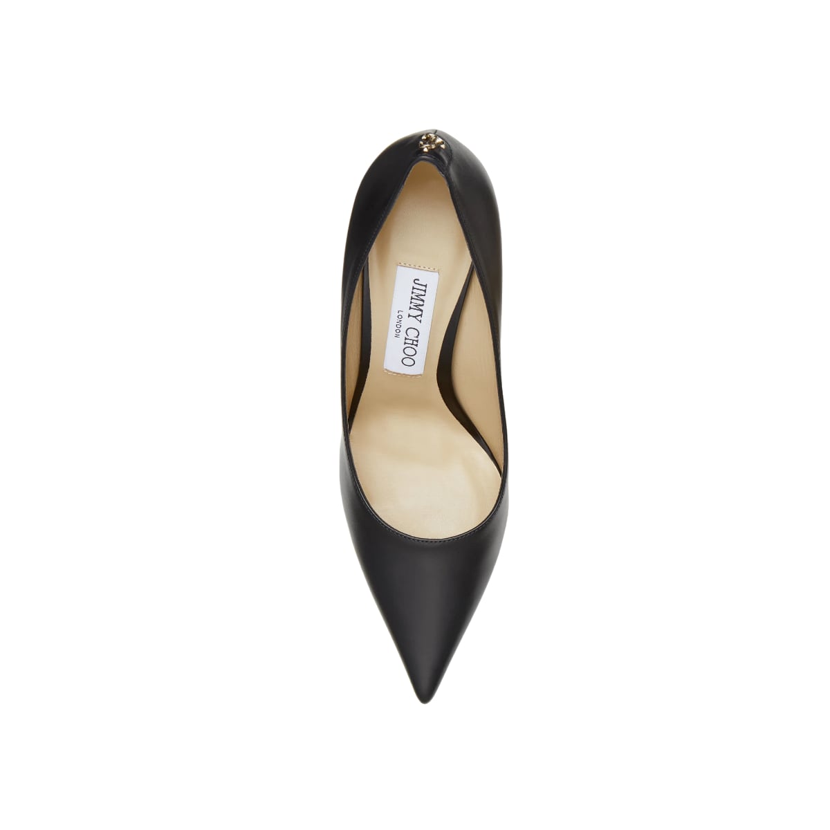 Love 85 Calfskin Leather Pump JC Emblem Black