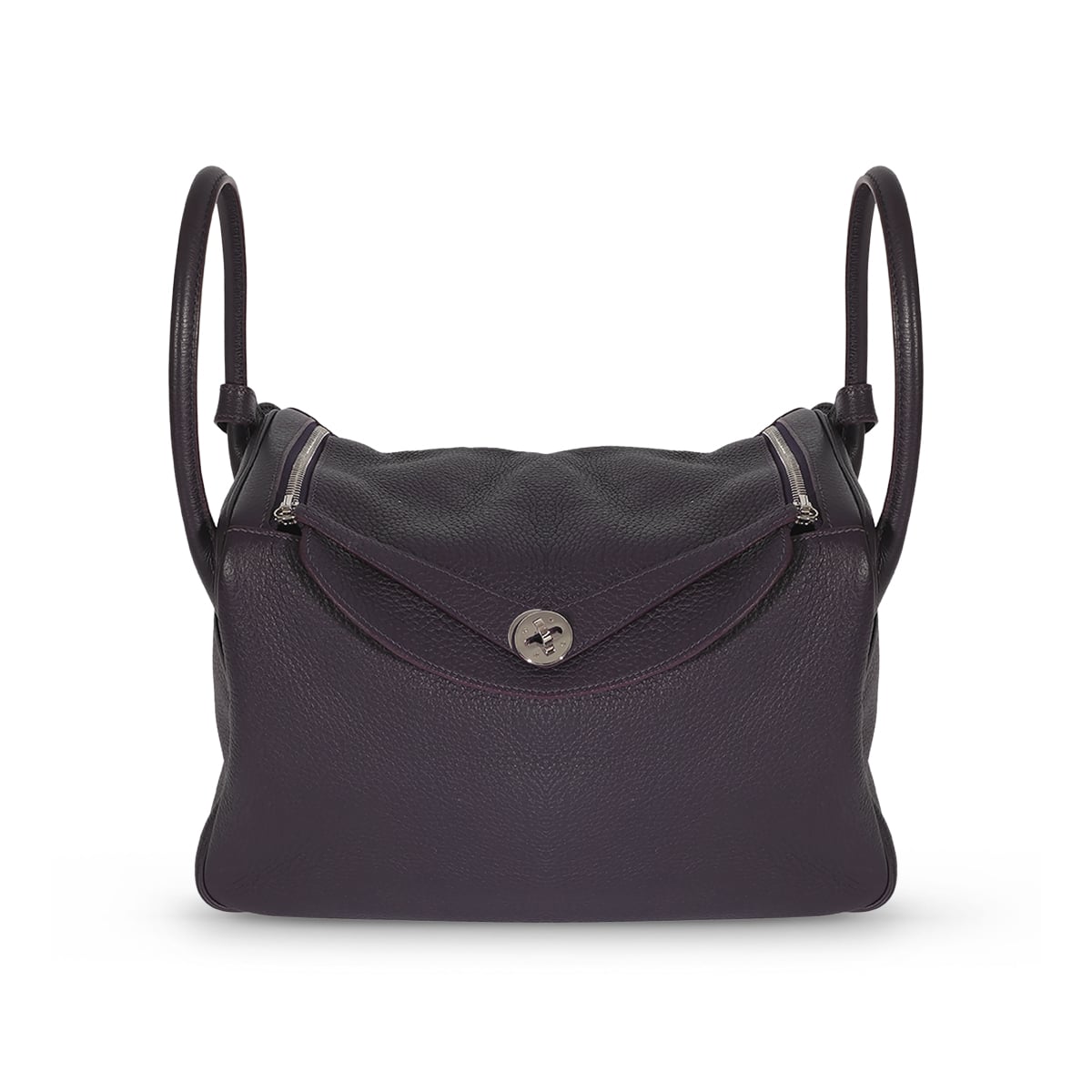 Lindy 34 Raisin Taurillon Clemence PHW D-Hermès