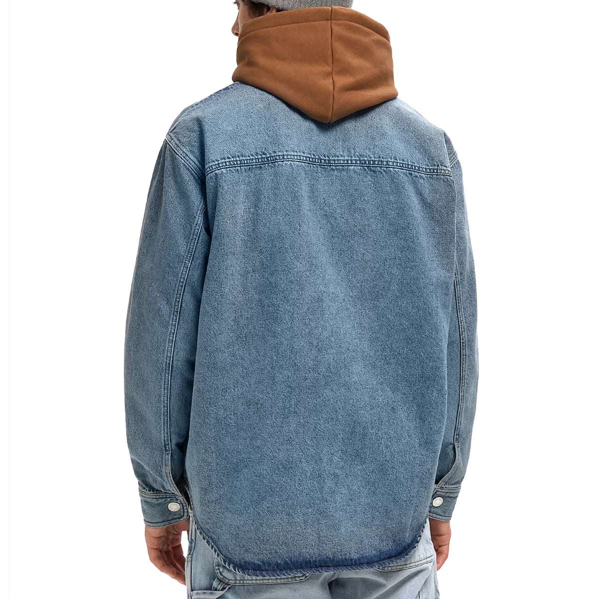 Knitted Ami De Coeur Overshirt Denim Used Blue