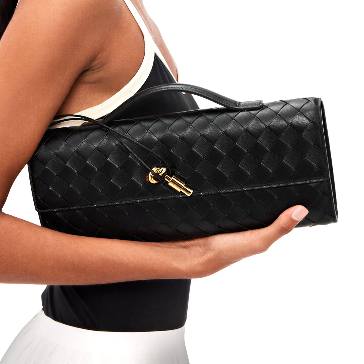 Andiamo Clutch Top Handle Knot Black