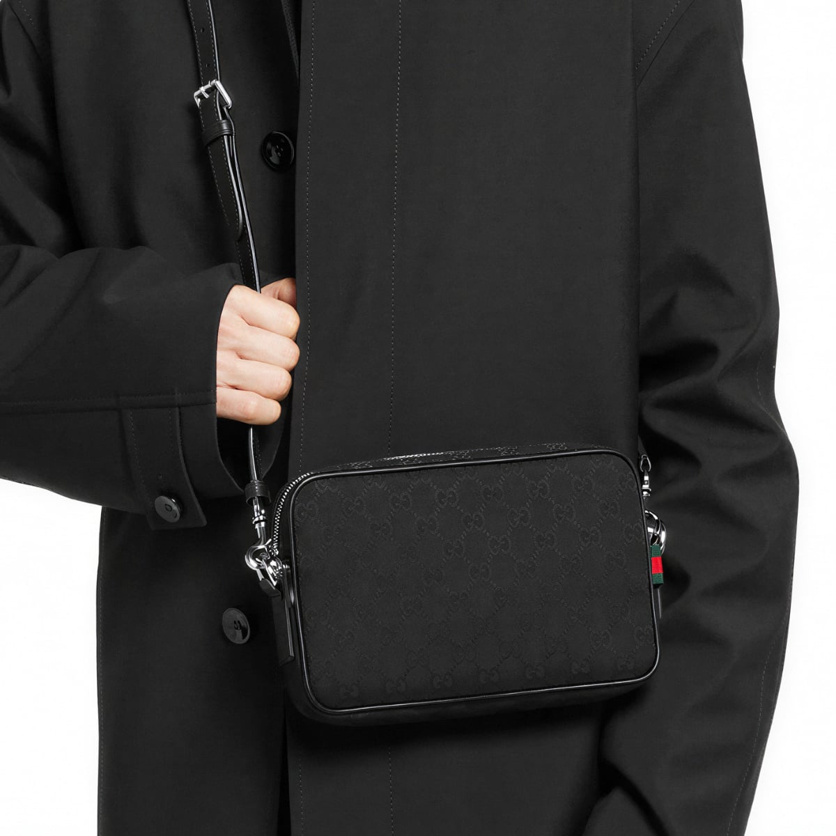GG Canvas Small Crossbody Bag Black