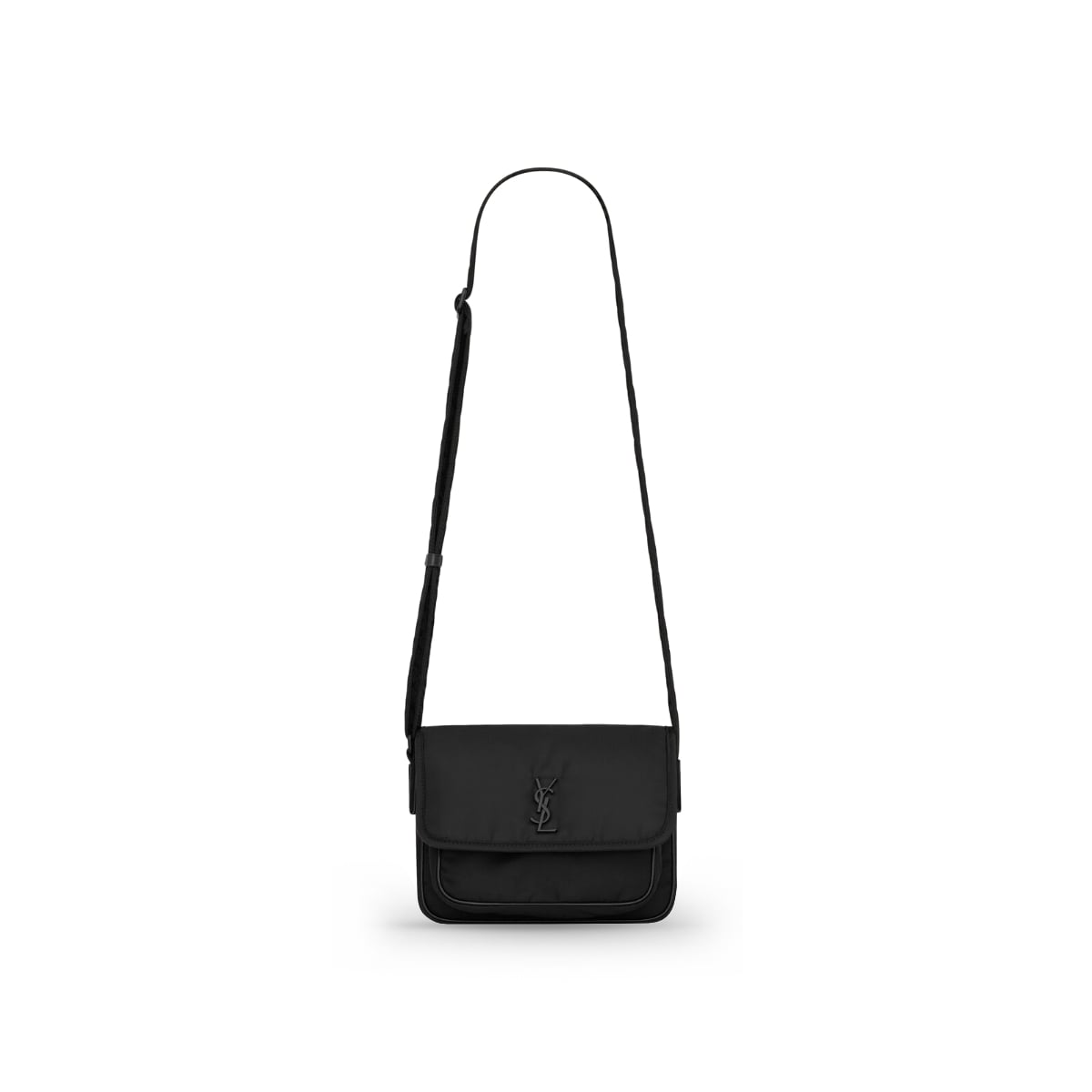 Niki Small Messenger in Econyl All Black-Saint Laurent