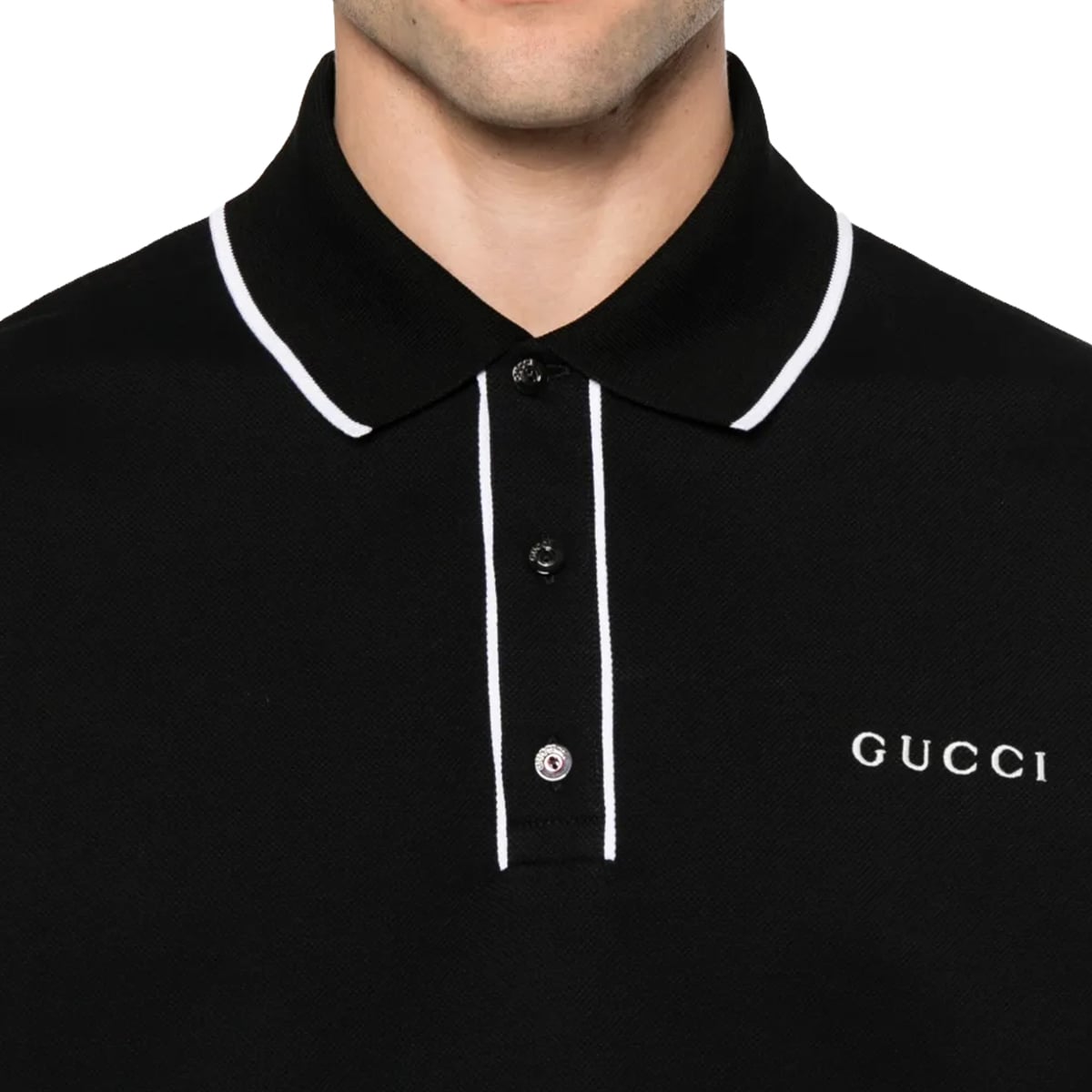 Polo Shirt Logo Embroidery Black