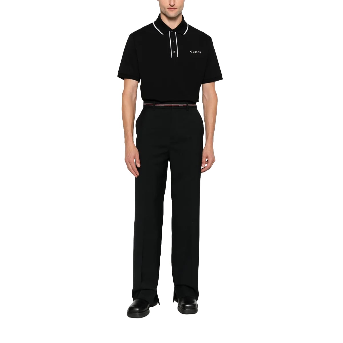 Polo Shirt Logo Embroidery Black