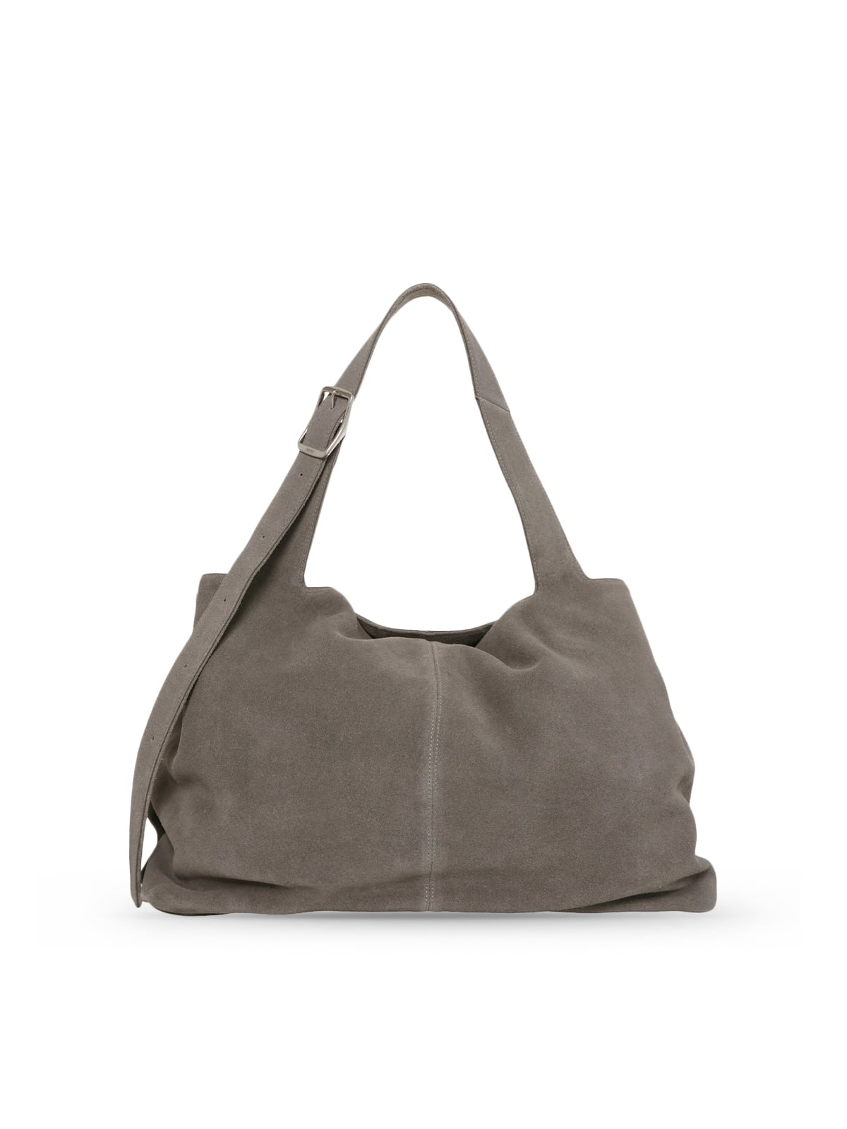 Brise Grand Shoulder Bag Suede Grey-Atelier de Lumen