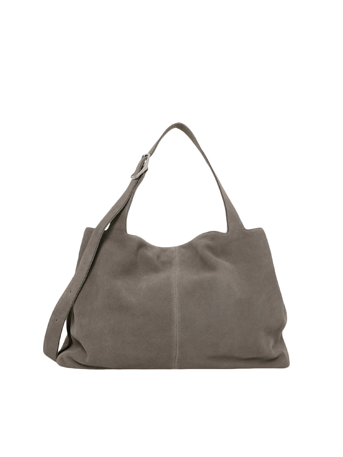 Brise Grand Shoulder Bag Suede Grey