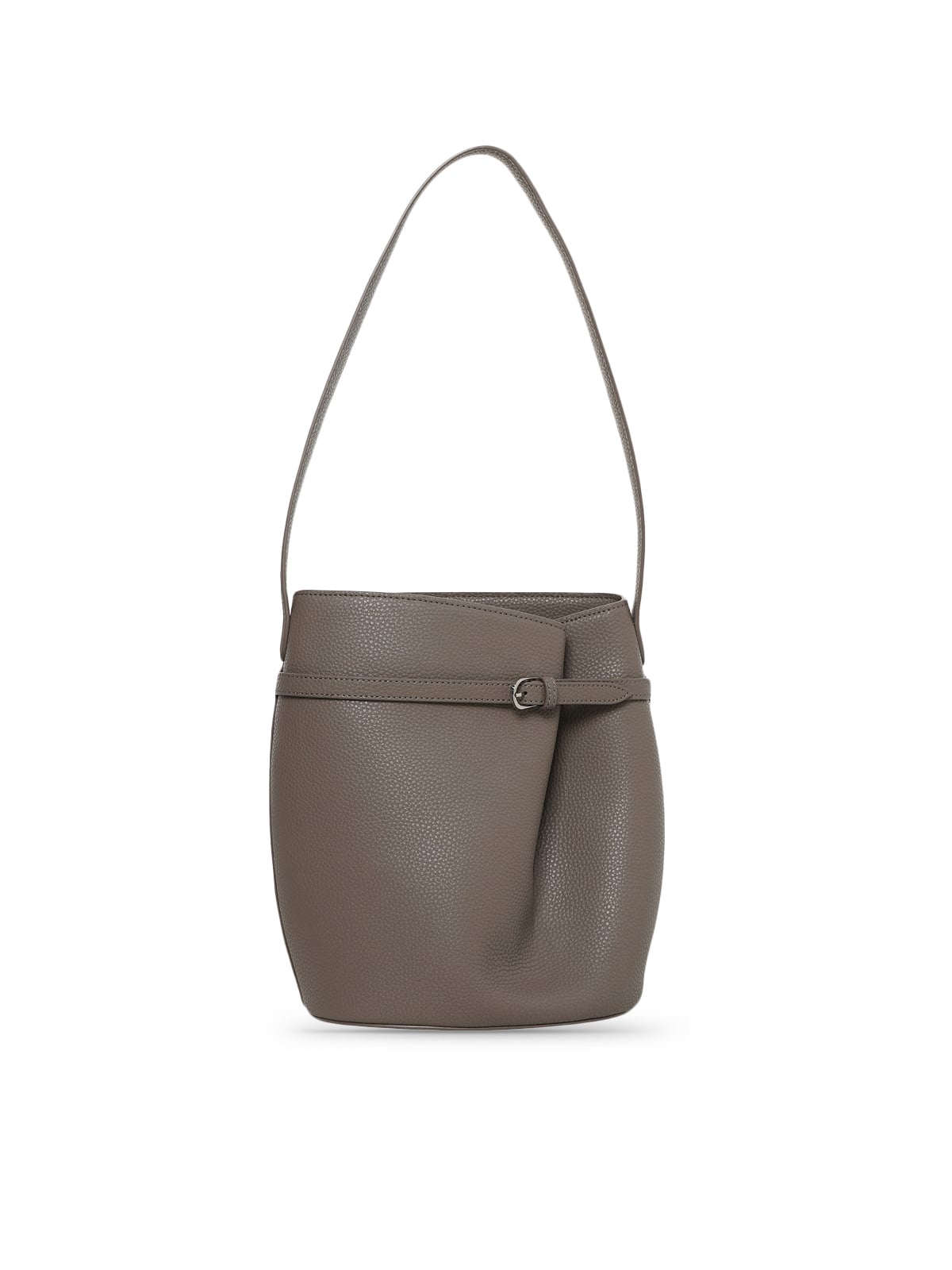 Onde Shoulder Bag Taupe Plain-Folnua
