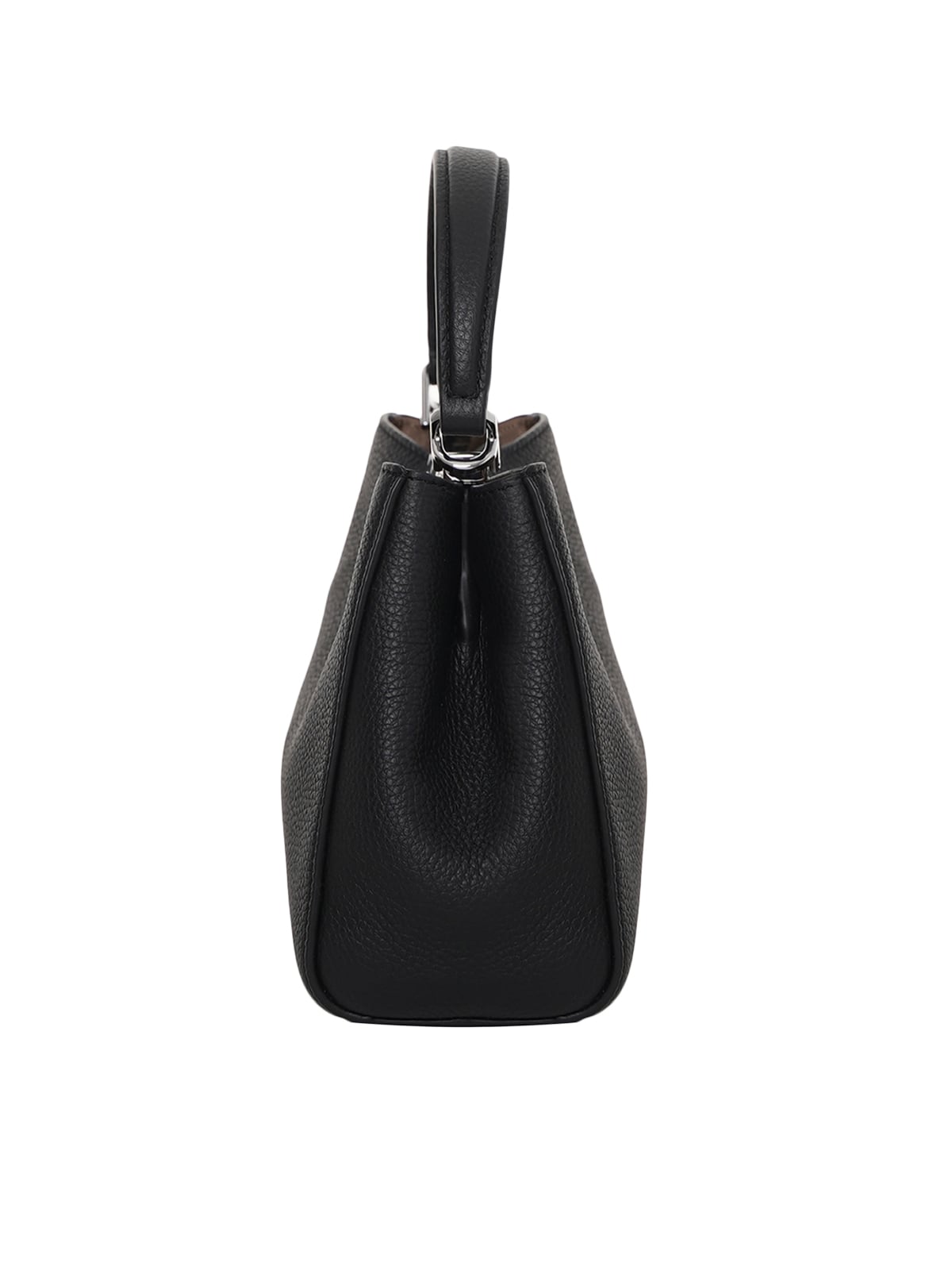 Eleanor Pebble Mini Satchel Leather Black