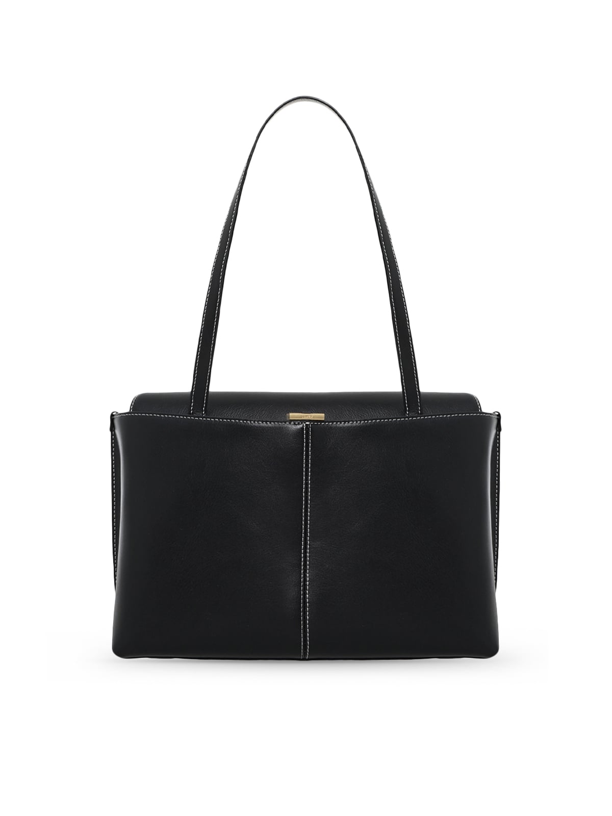 Panier Flap Shoulder Bag Soft Black-Atelier de Lumen