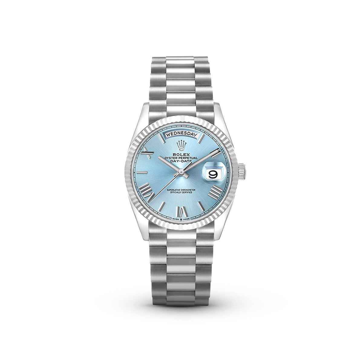 Day-Date 36 128236 Ice Blue Roman-Rolex