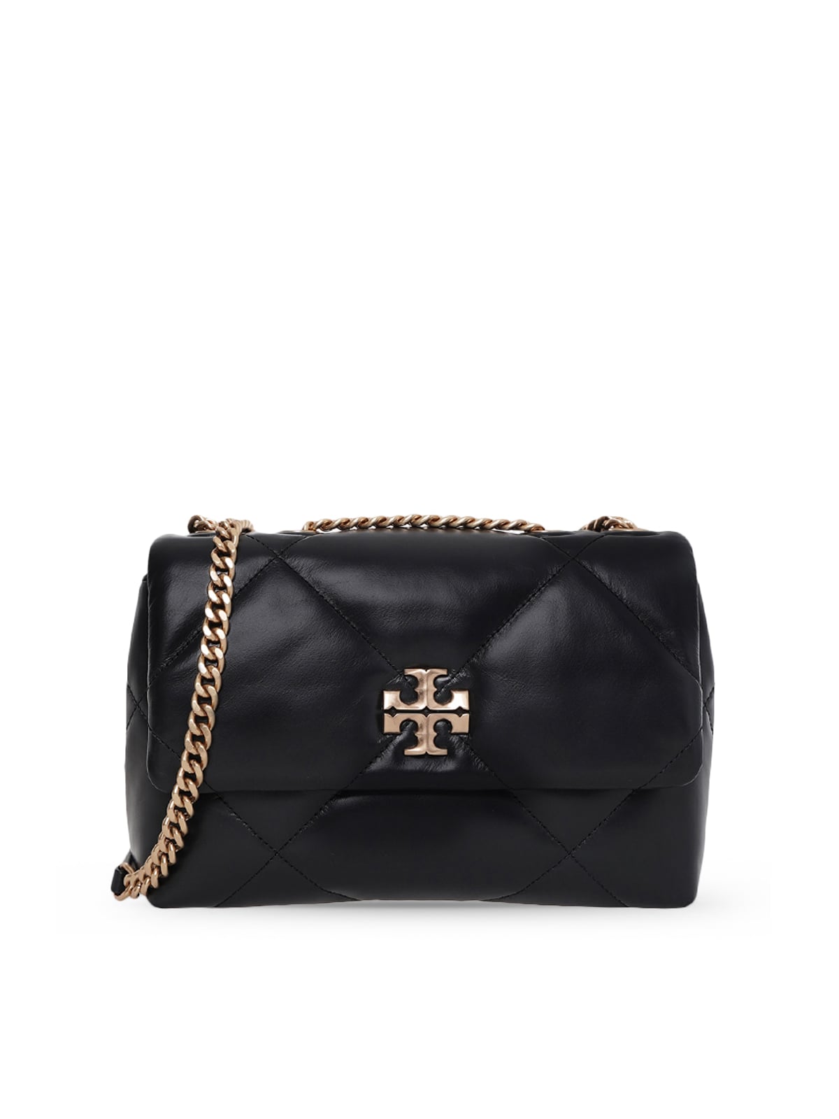 Kira Diamond Convertible Bag Black GHW-Tory Burch