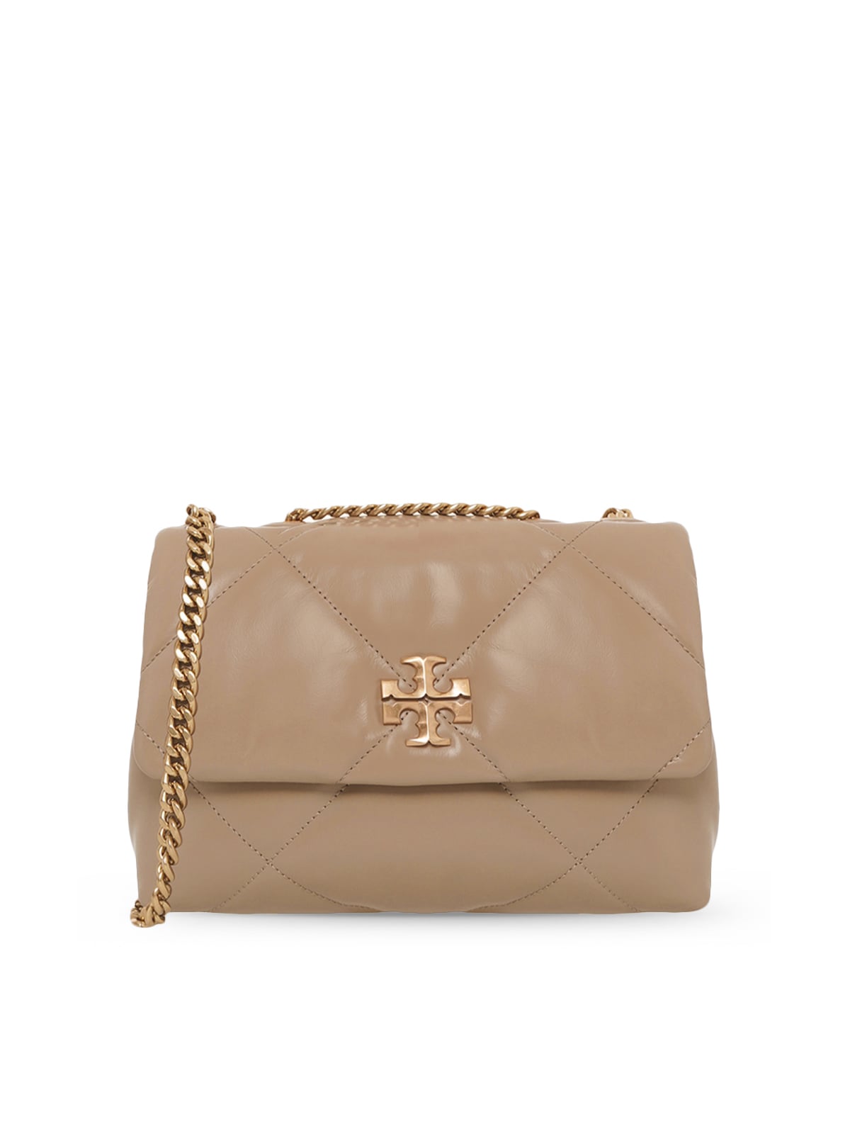 Kira Diamond Convertible Bag Taupe Oak GHW-Tory Burch