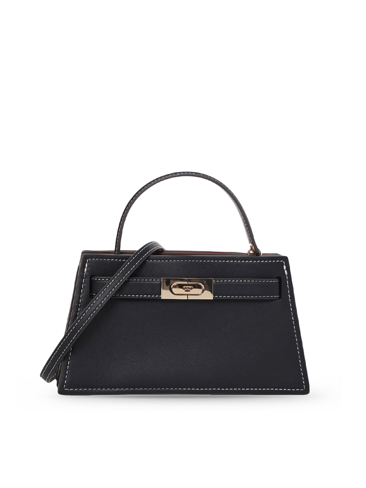 Small Lee Radziwill Double Bag Black GHW-Tory Burch