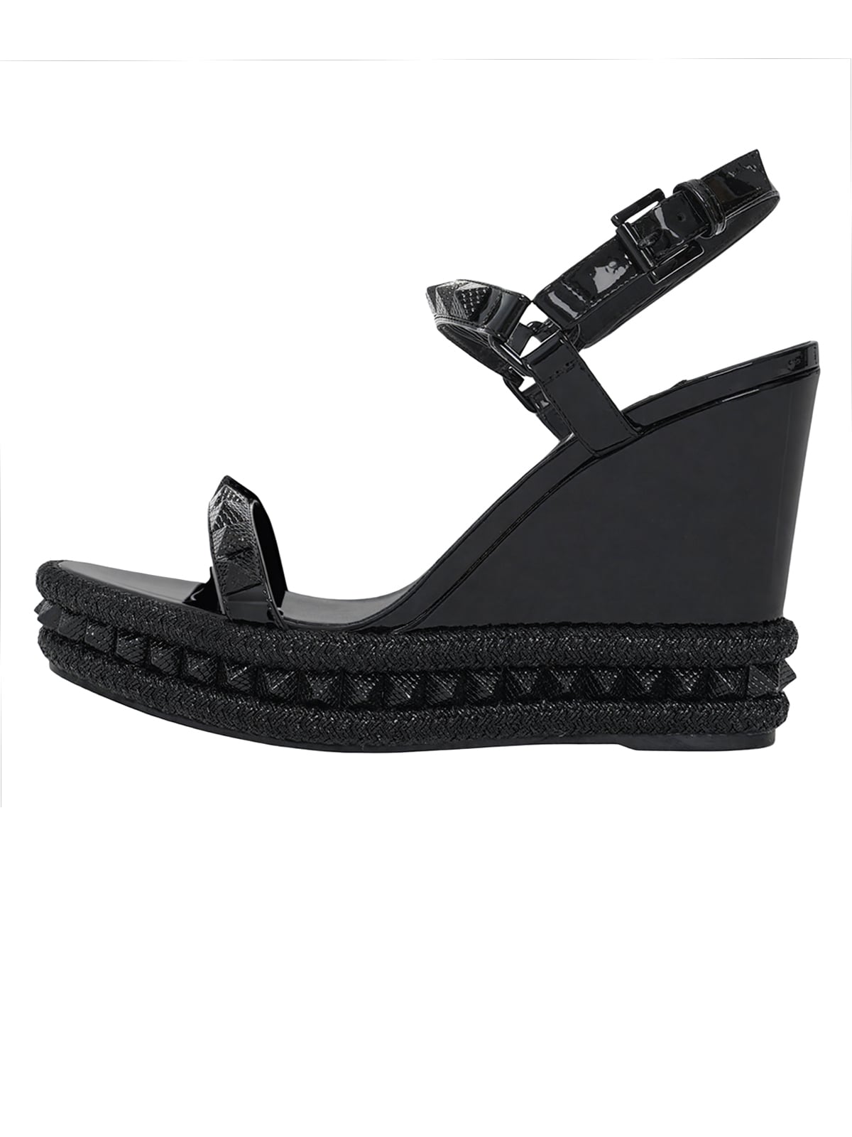 Pyraclou 110 mm Wedge Patent Leather Black