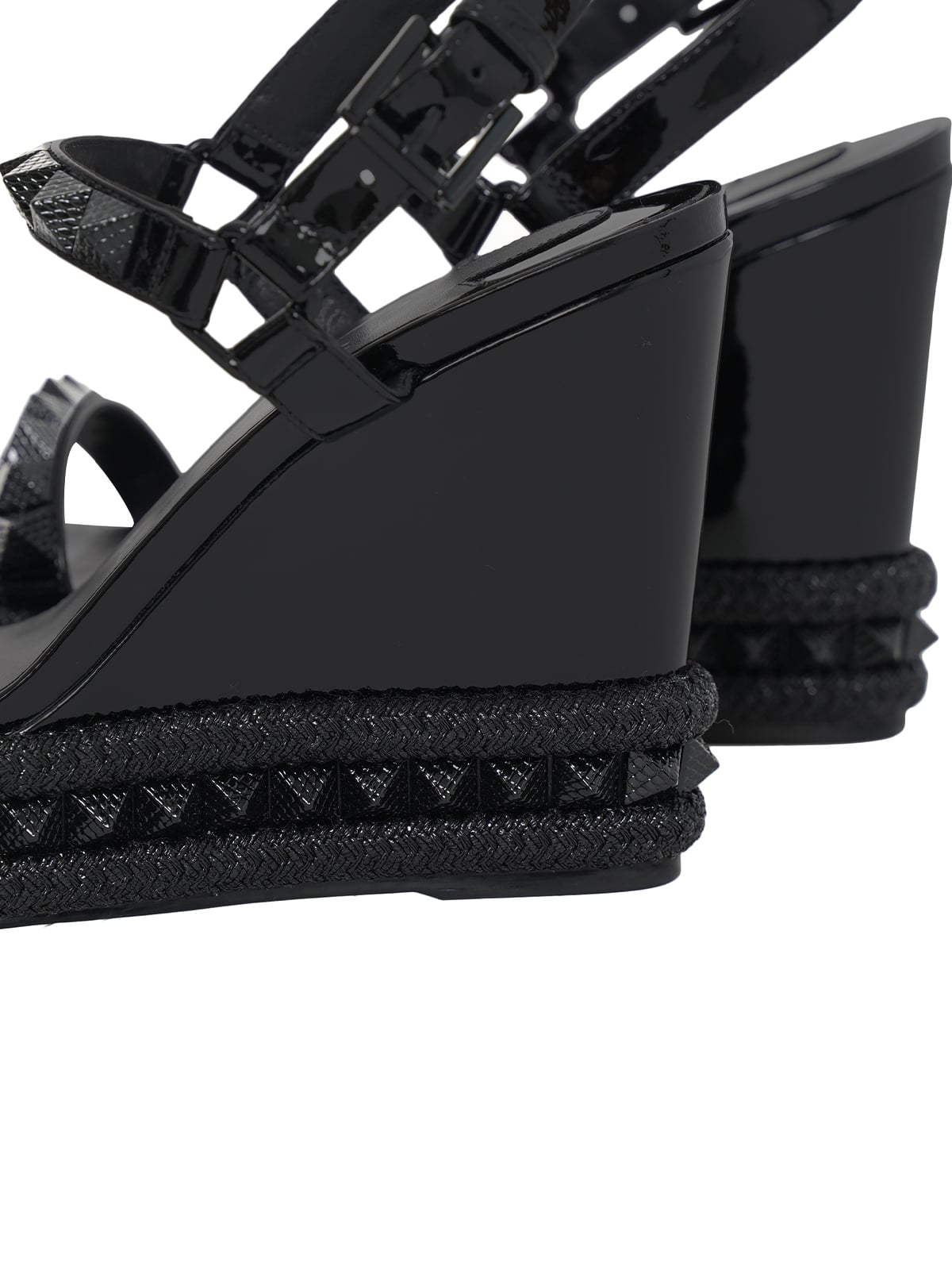 Pyraclou 110 mm Wedge Patent Leather Black