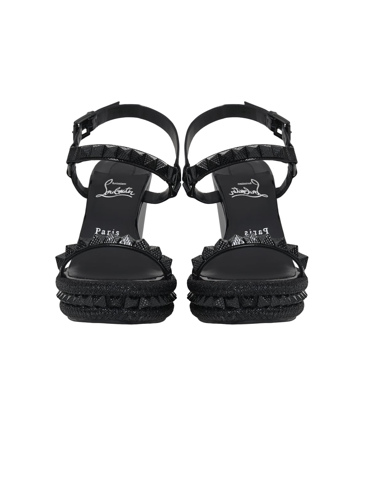 Pyraclou 110 mm Wedge Patent Leather Black