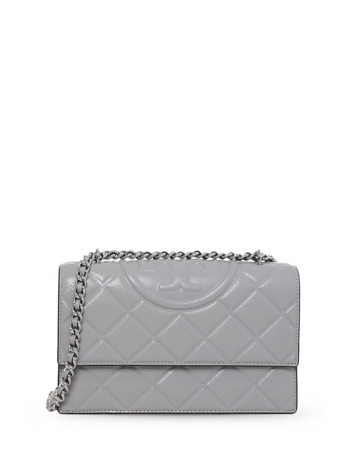 Small Fleming Convertible Shoulder Bag Grey-Tory Burch