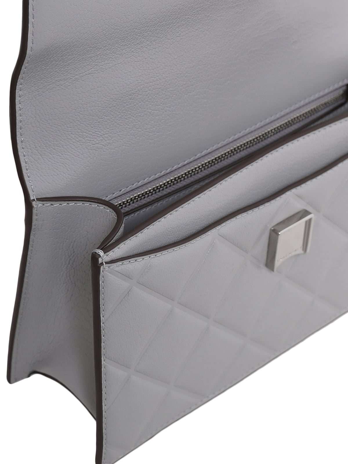 Small Fleming Convertible Shoulder Bag Grey