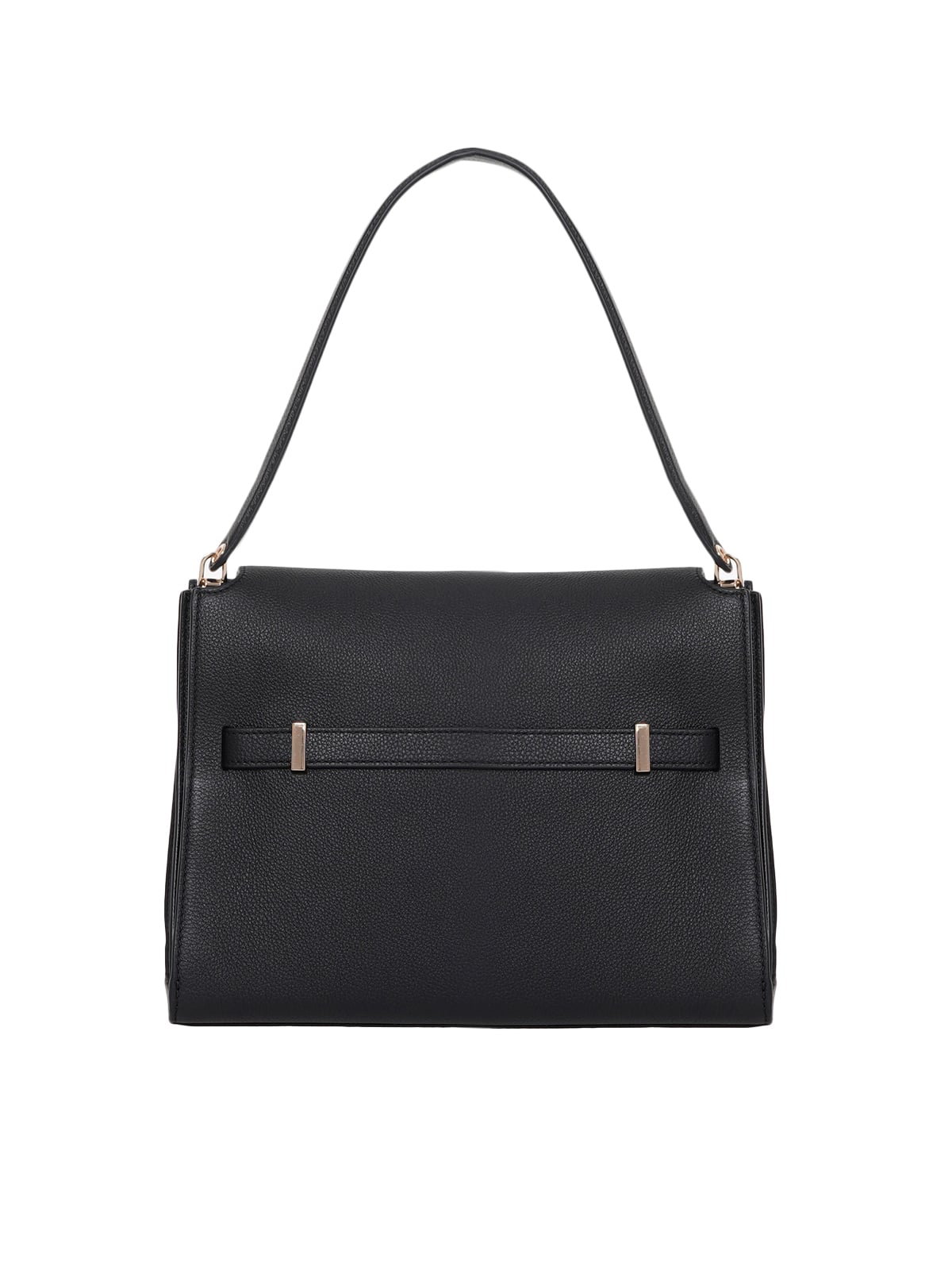 Large Lee Radziwill Grained Shoulder Bag Black