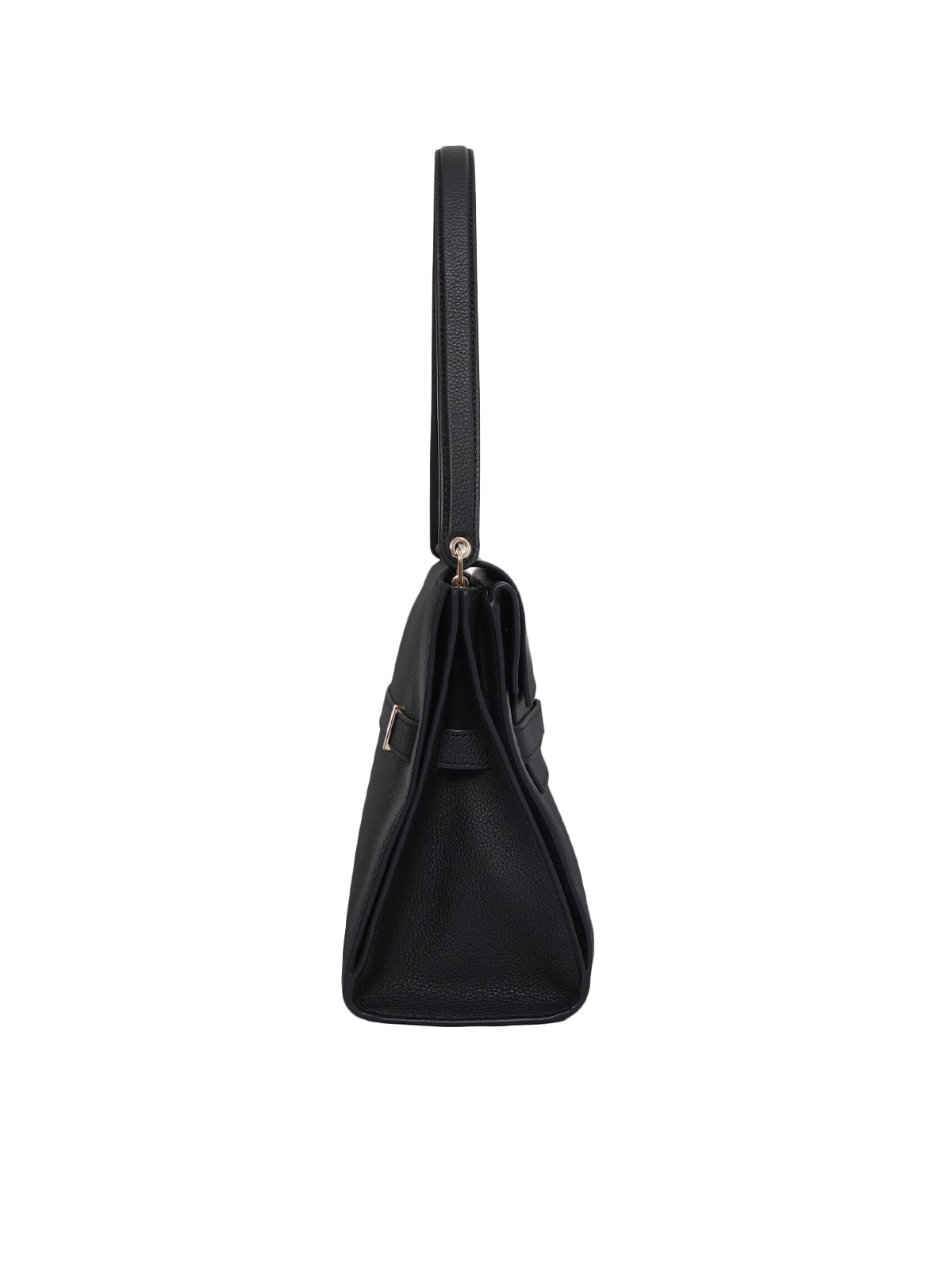 Large Lee Radziwill Grained Shoulder Bag Black