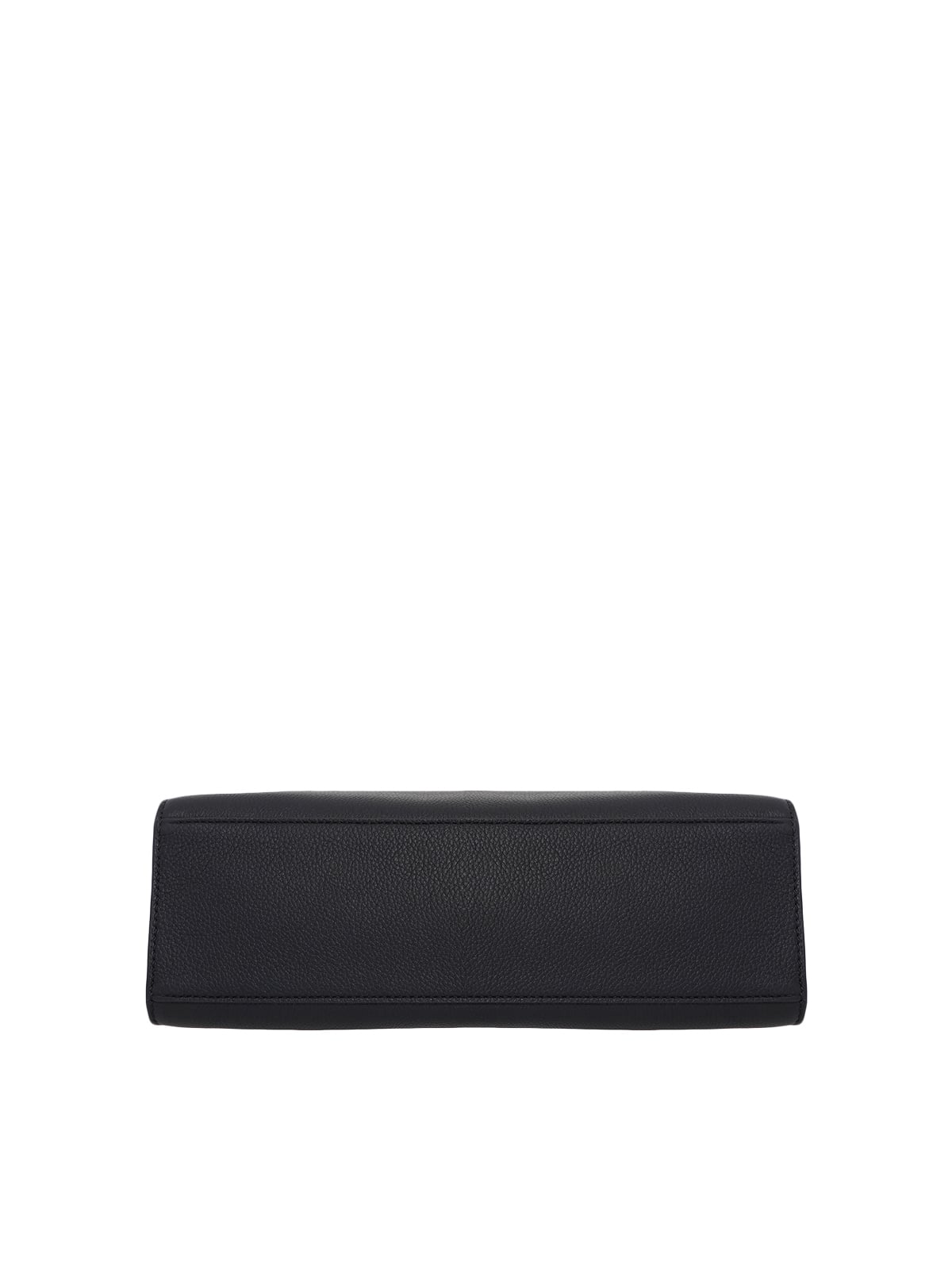 Large Lee Radziwill Grained Shoulder Bag Black