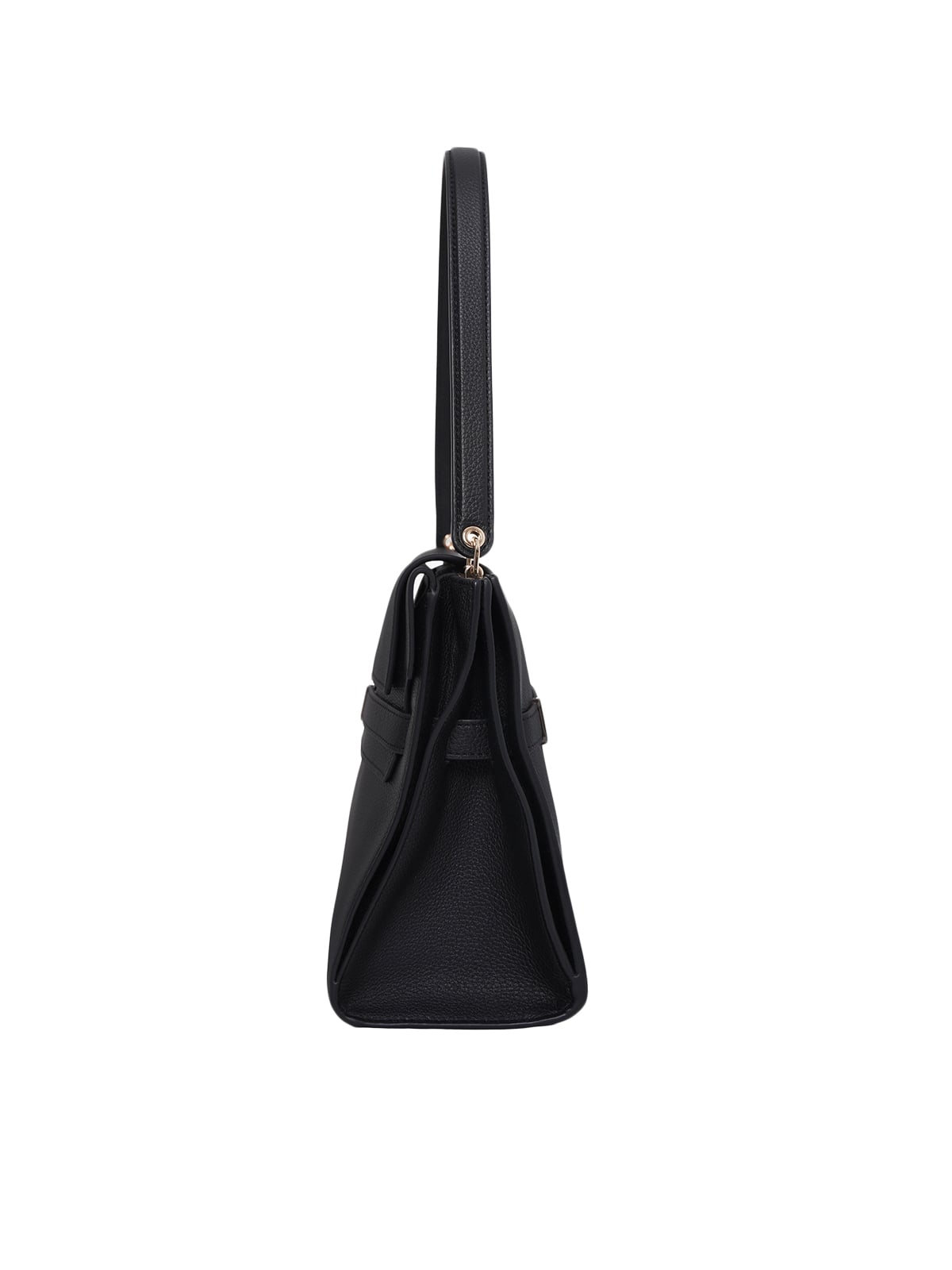 Large Lee Radziwill Grained Shoulder Bag Black