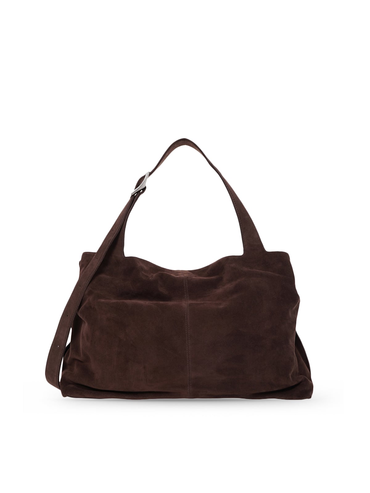 Brise Grand Shoulder Bag Suede Brown-Atelier de Lumen