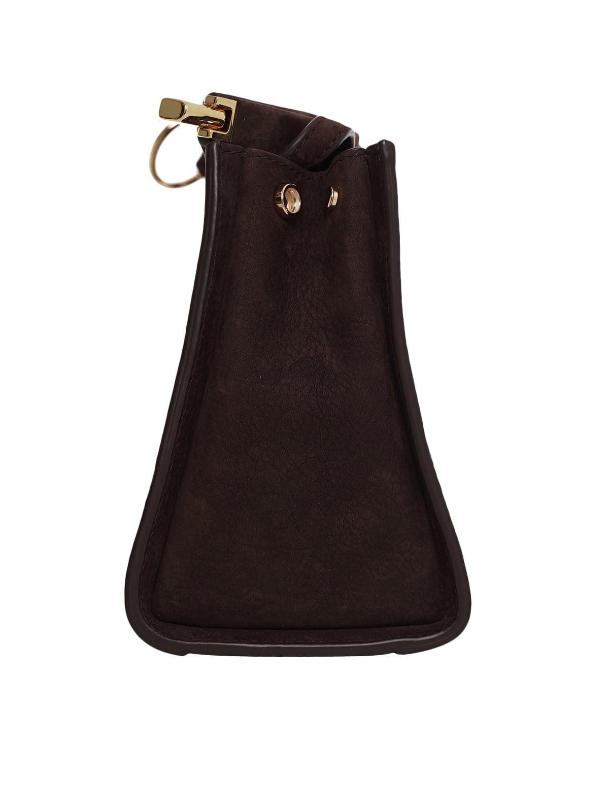 Le Click Small Square Bag Nubuck Dark Brown