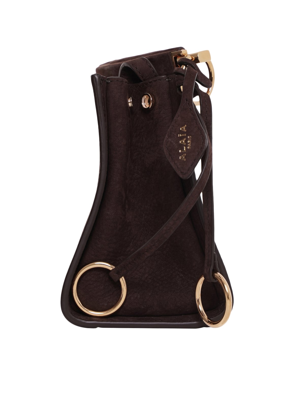 Le Click Small Square Bag Nubuck Dark Brown